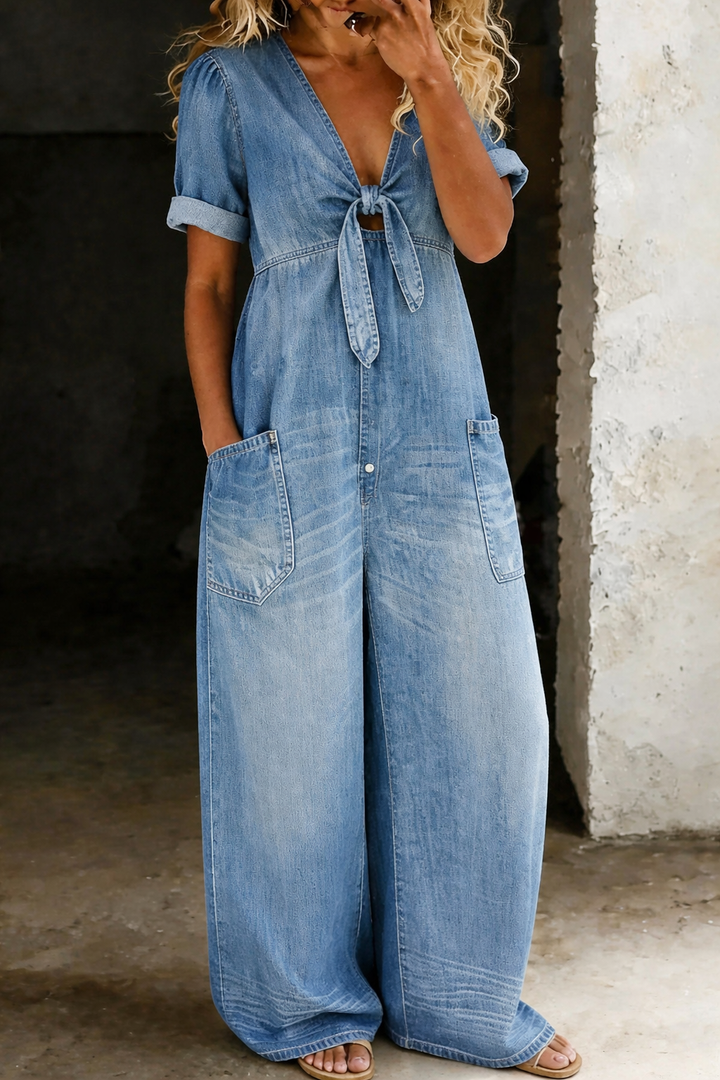 Maya™ – Relaxed Denim Jumpsuit