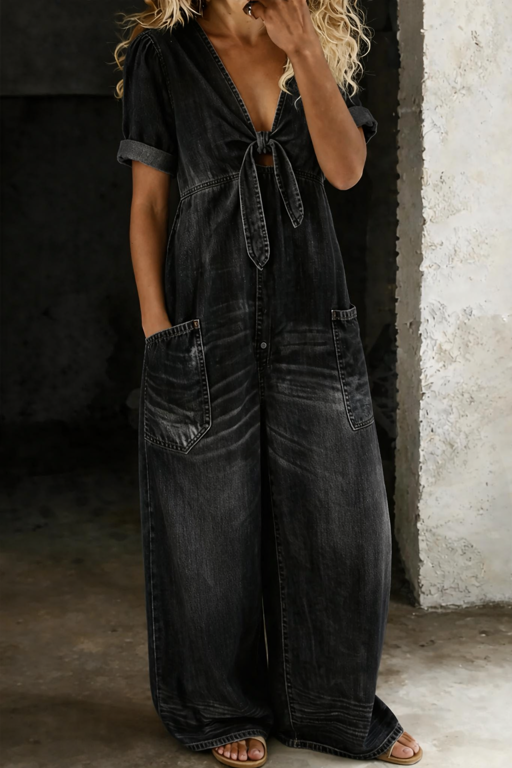 Maya™ – Relaxed Denim Jumpsuit