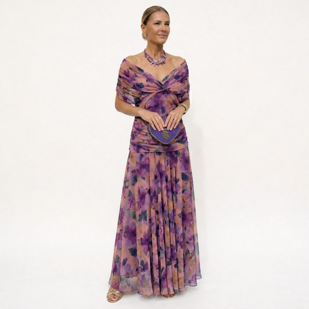 Iselina™ – Elegant Draped Maxi Dress