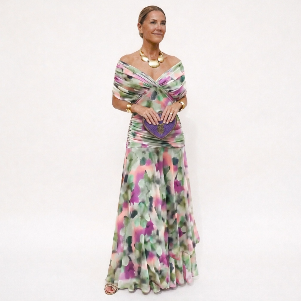 Iselina™ – Elegant Draped Maxi Dress