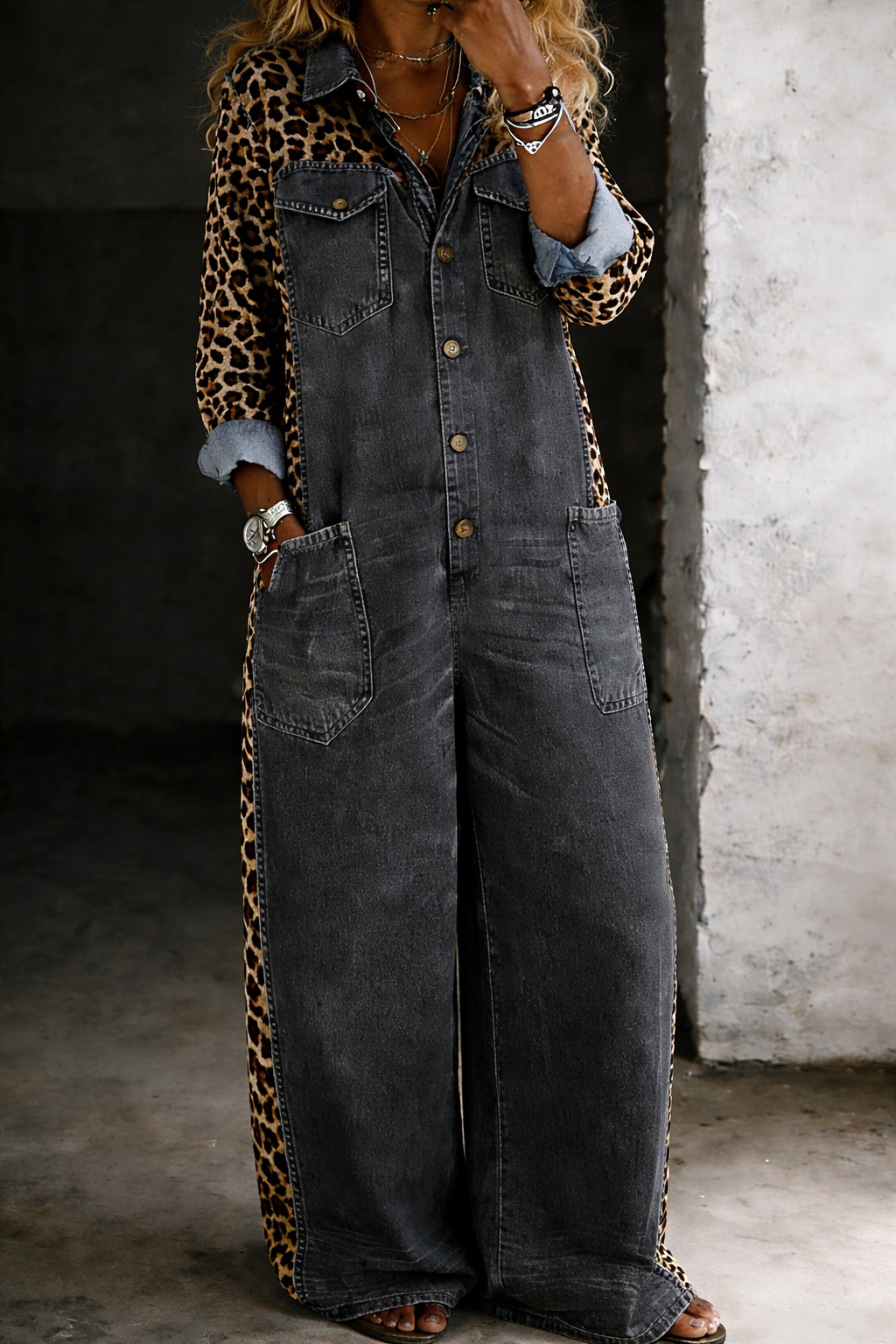 Amanda™ Denim Jumpsuit Shirt