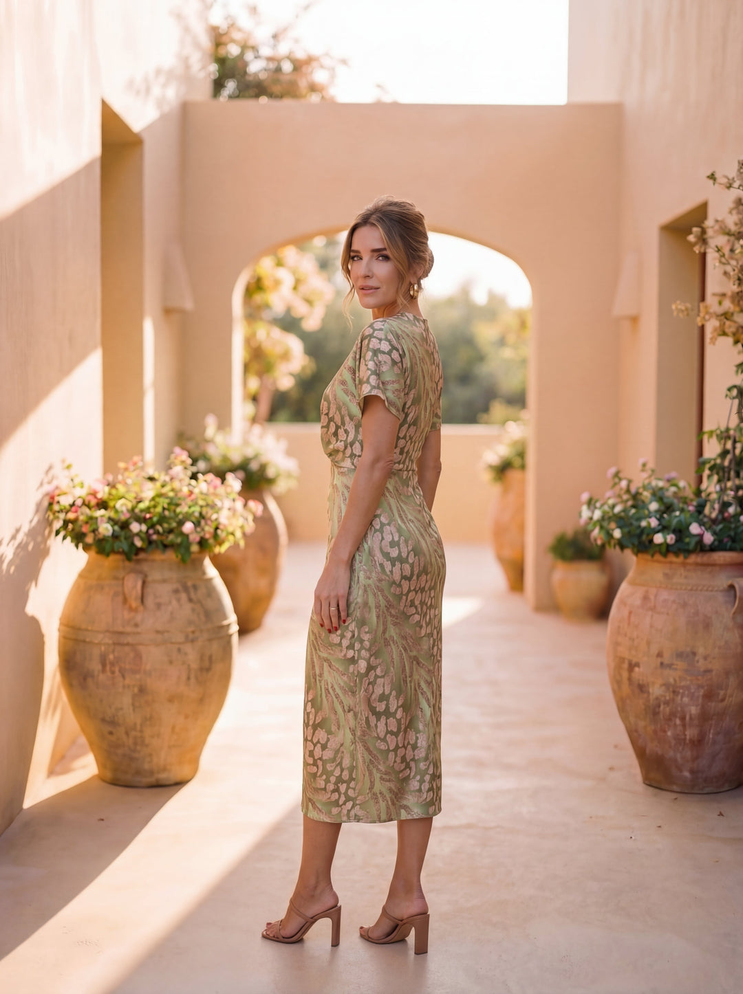 Calandra™ – Flattering Twist Midi Dress