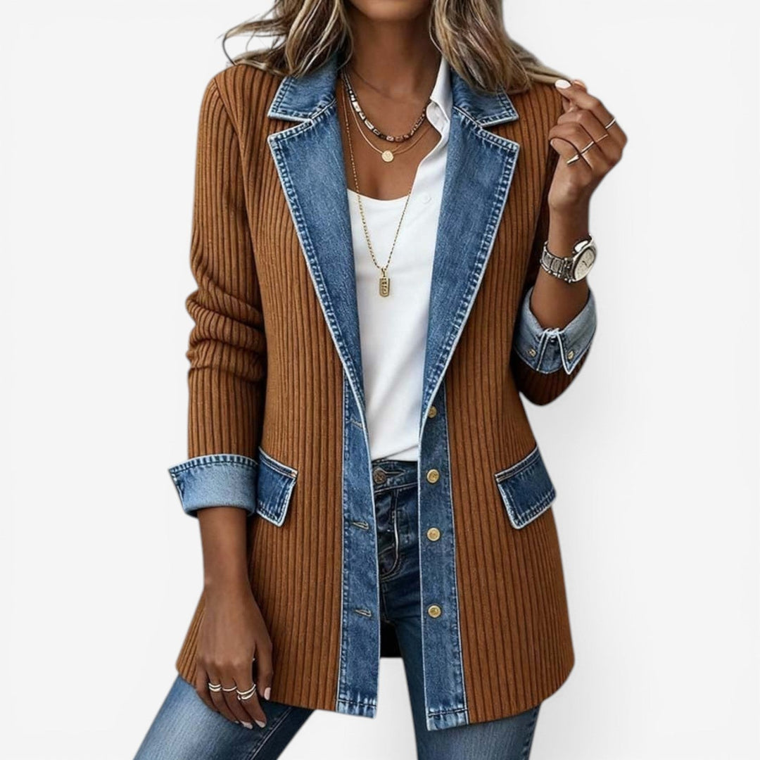 Liv™ – Denim Knit Layer Jacket