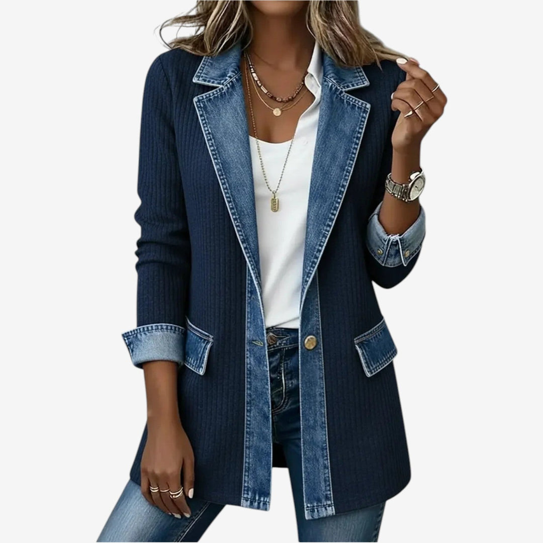 Liv™ – Denim Knit Layer Jacket