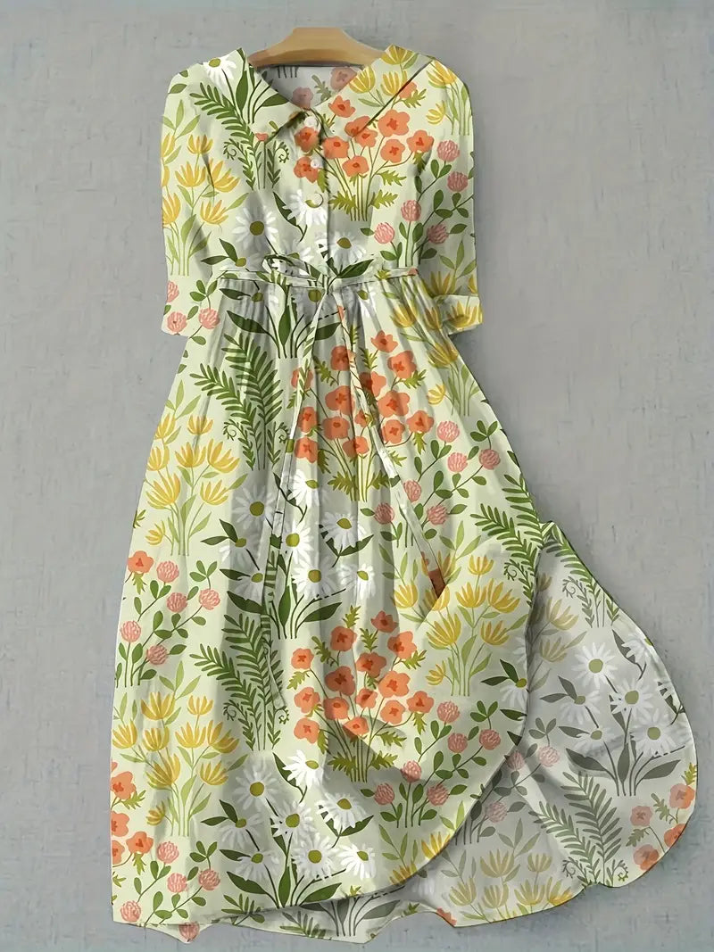 Florine | Vibrant Spring Floral Dress