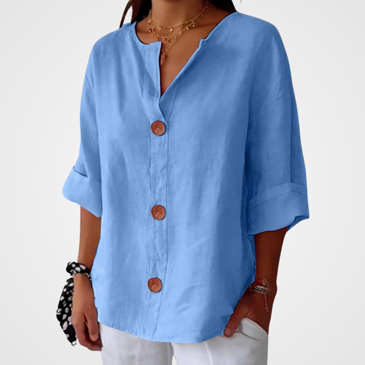 Liora™ – Relaxed Linen Comfort Blouse
