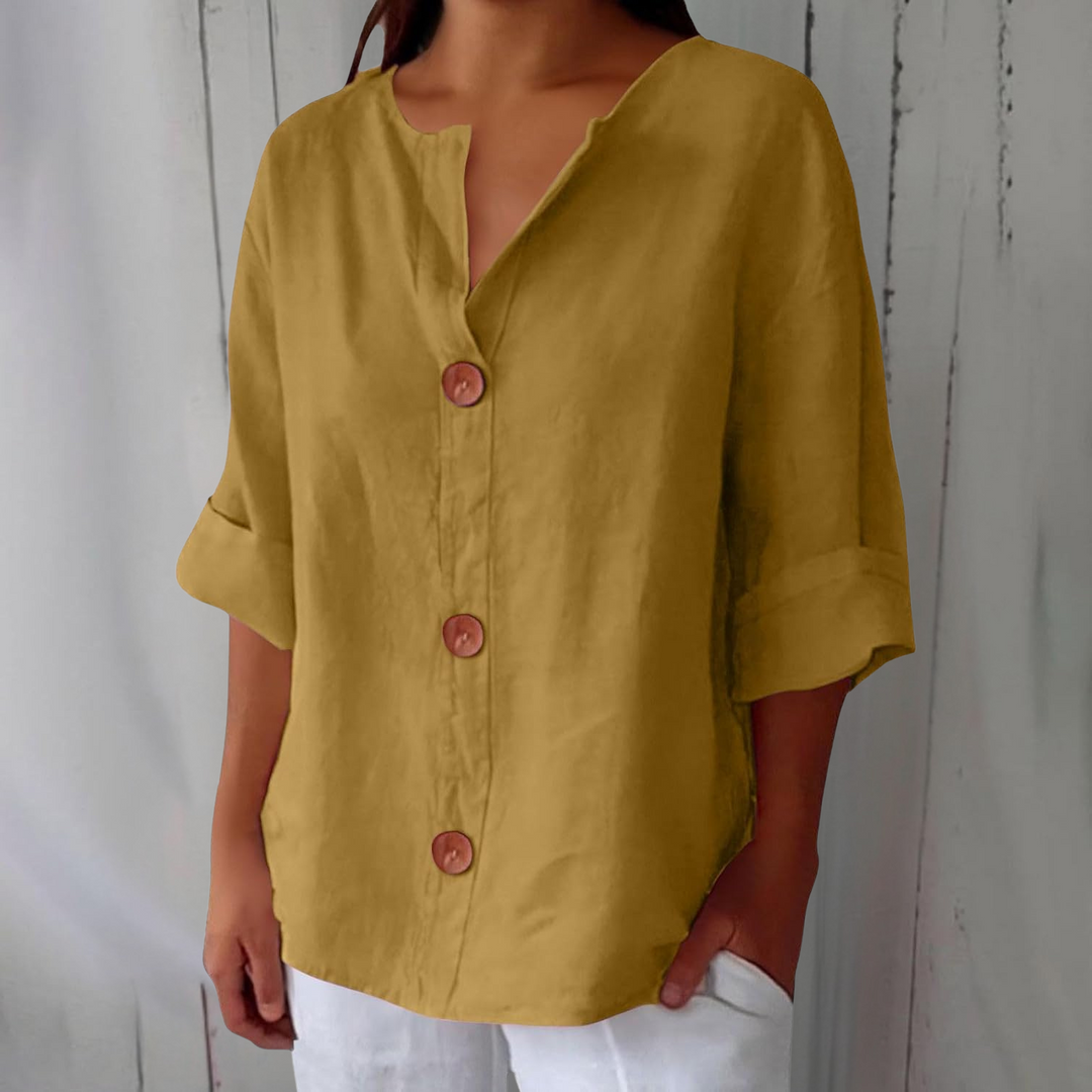 Liora™ – Relaxed Linen Comfort Blouse