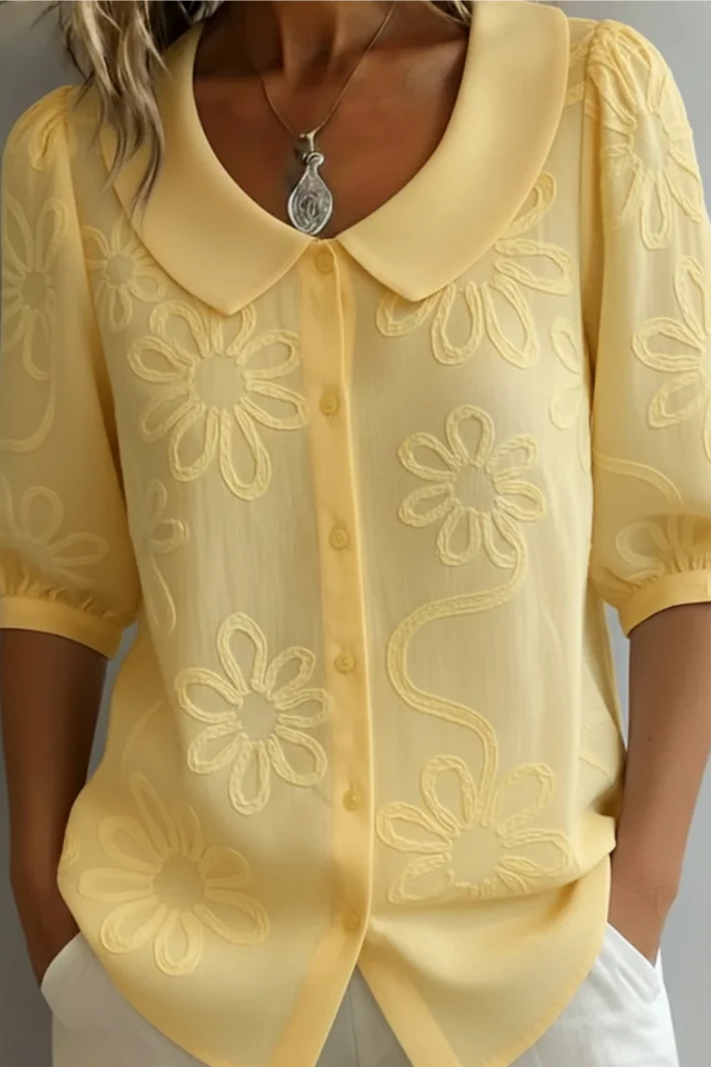 Fiora™ – Embroidered Floral Blouse