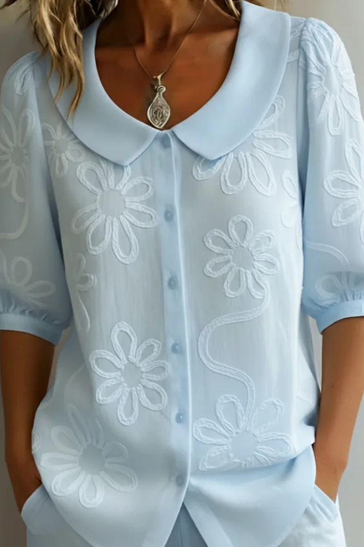 Fiora™ – Embroidered Floral Blouse