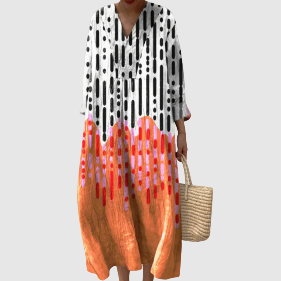 Lily | Modern Geometric Print Tunic Dress