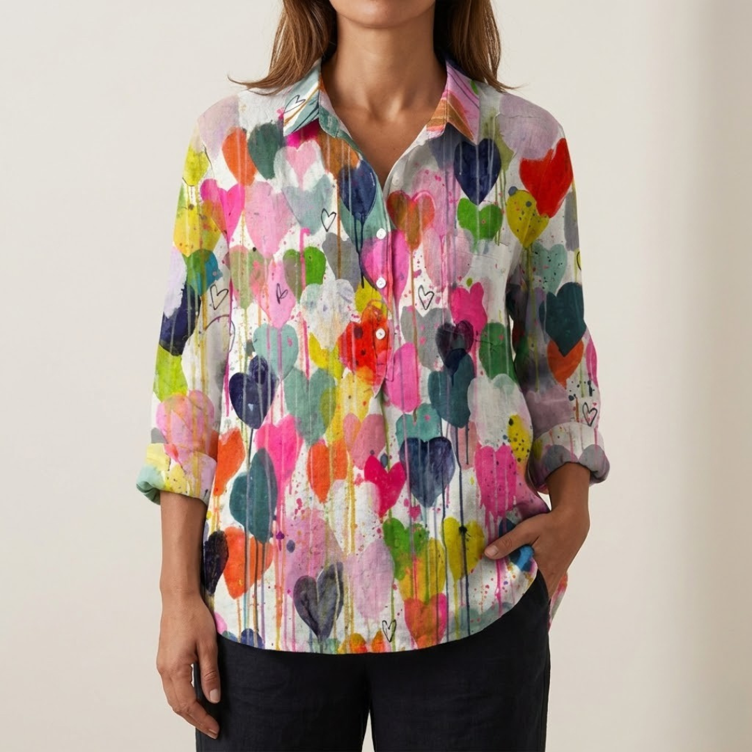 Carlotta – Patterned Linen Shirt