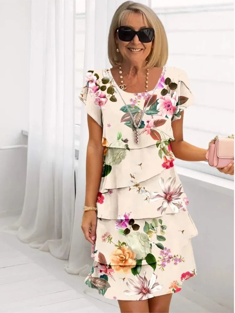 Camille – Graceful Ruffled Fluid Dress