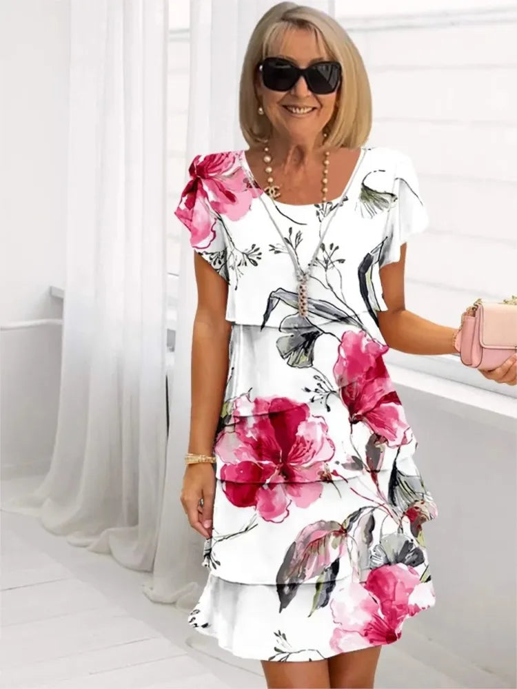 Eliane – Graceful Ruffled Dress with a Flowing Silhouette