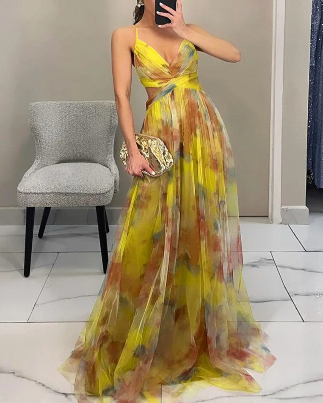 Giselle™ – Elegant Floral Maxi Dress