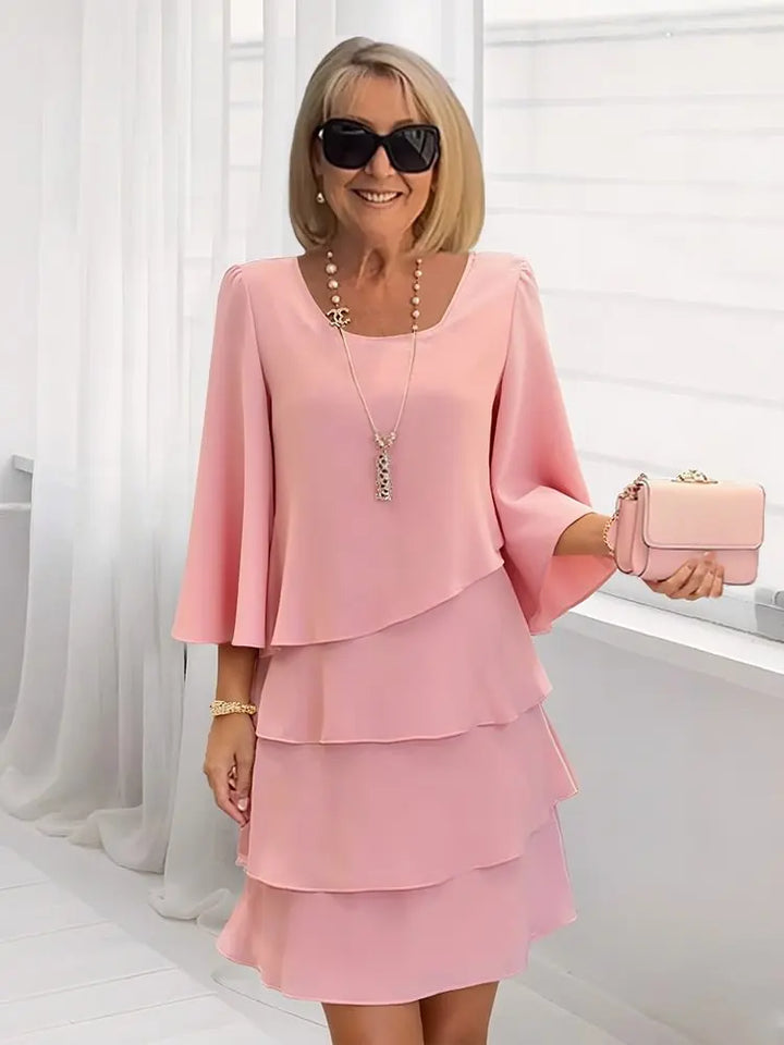 Élise – Graceful Ruffled Fluid Dress
