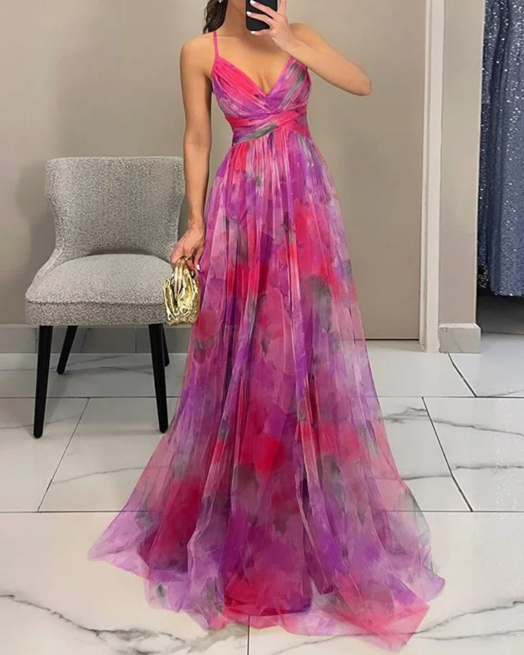 Giselle™ – Elegant Floral Maxi Dress