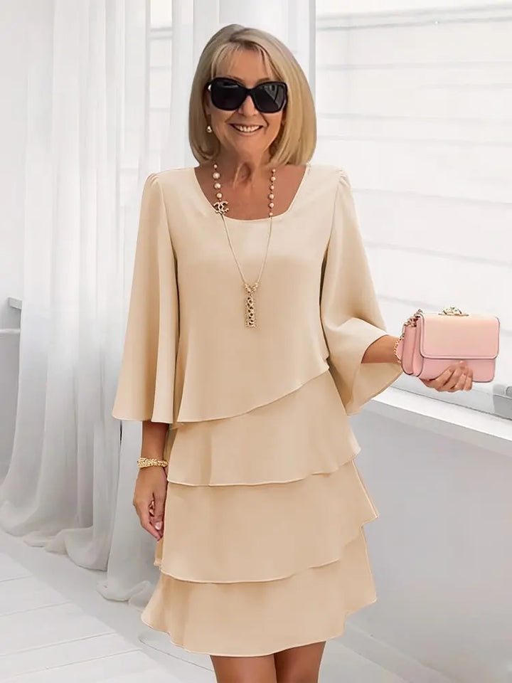 Élise – Graceful Ruffled Fluid Dress