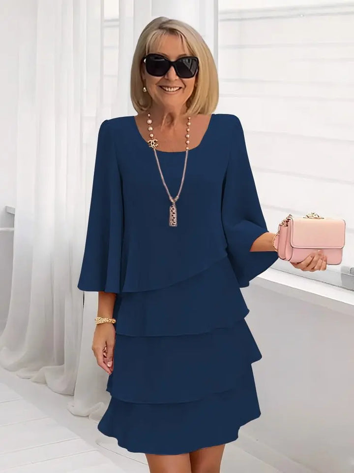 Élise – Graceful Ruffled Fluid Dress