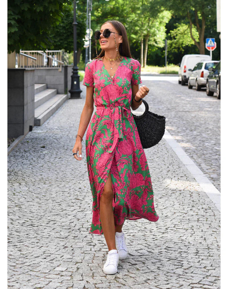 Julia™ – Elegant V-Neck Sculpting Dress