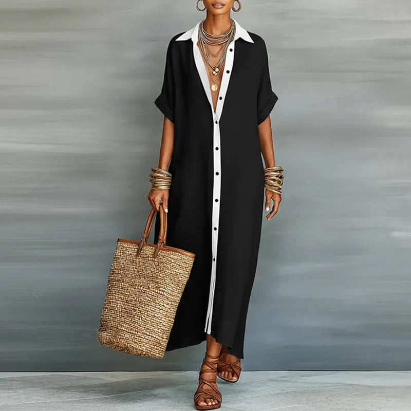 Gemma Linen Long Shirt Sundress