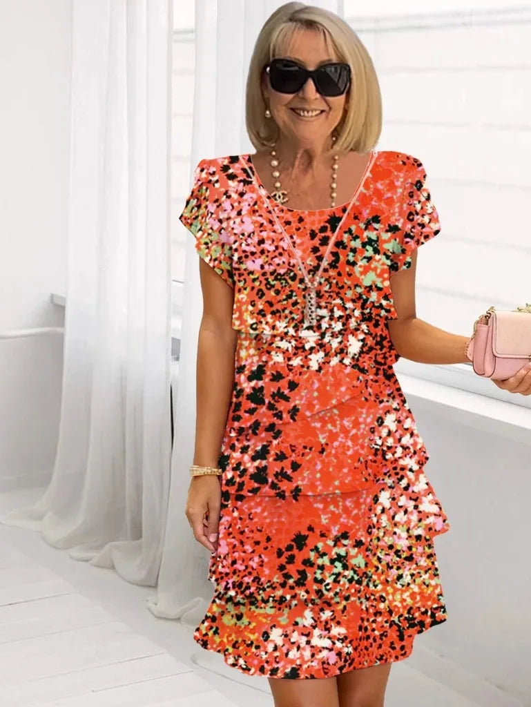 Brigitte – Graceful Ruffled Dress with a Flowing Silhouette
