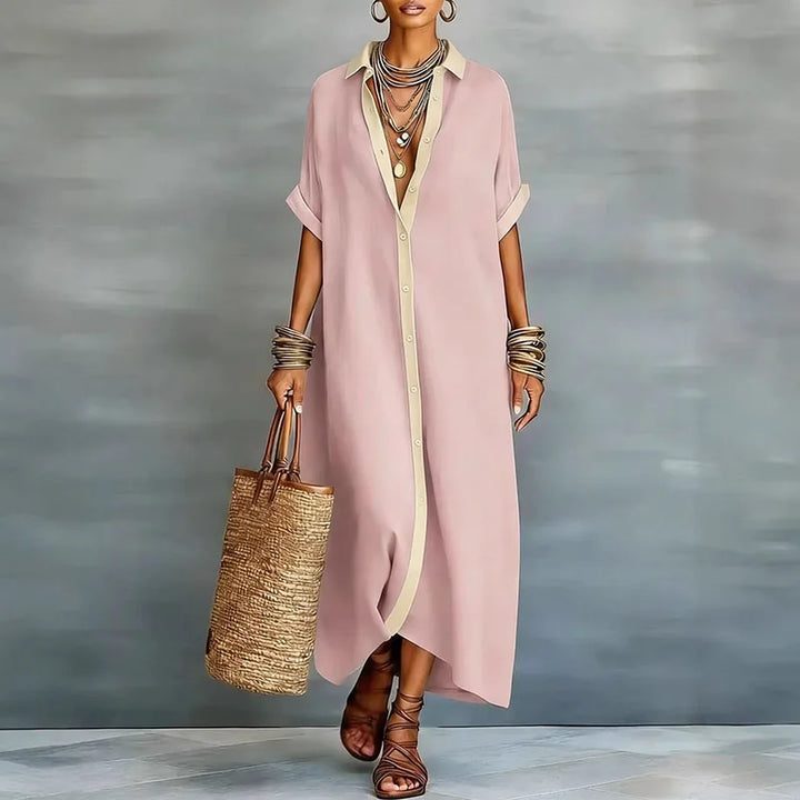 Gemma Linen Long Shirt Sundress