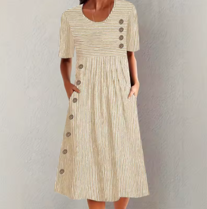 Ashley™ – Striped Midi Dress