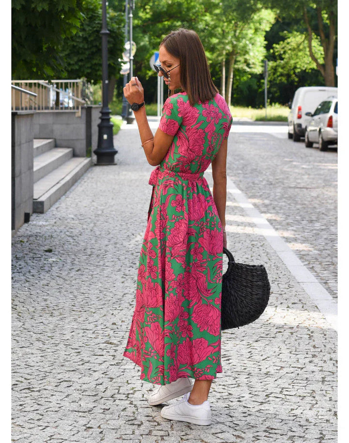 Julia™ – Elegant V-Neck Sculpting Dress
