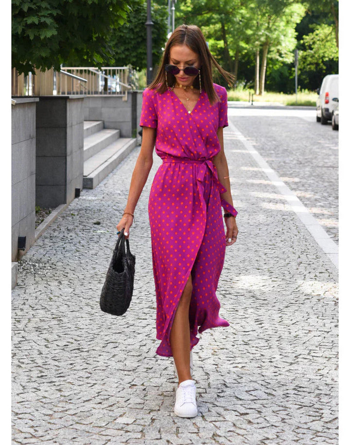 Julia™ – Elegant V-Neck Sculpting Dress