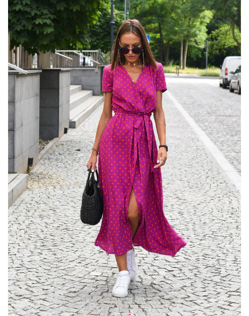 Julia™ – Elegant V-Neck Sculpting Dress