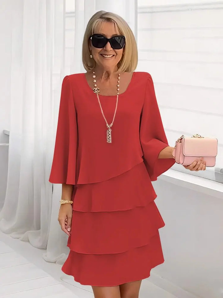 Élise – Graceful Ruffled Fluid Dress