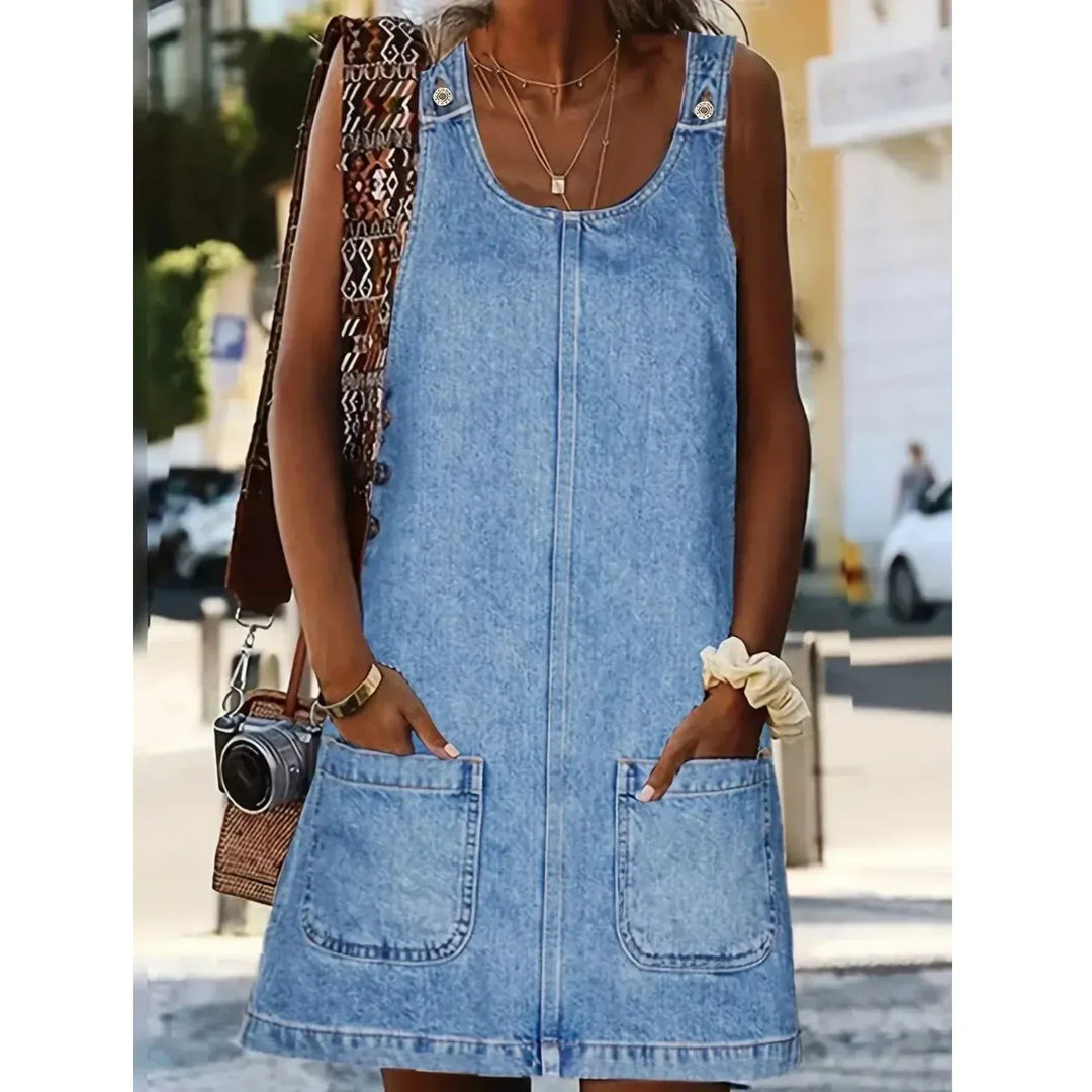 Saylor™ | Relaxed Denim-Style Dress
