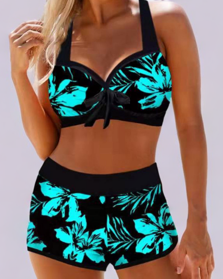 Josefa™ | Floral Print High-Waisted Swimsuit