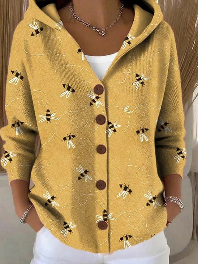 Harper™ – Soft Printed Hooded Cardigan