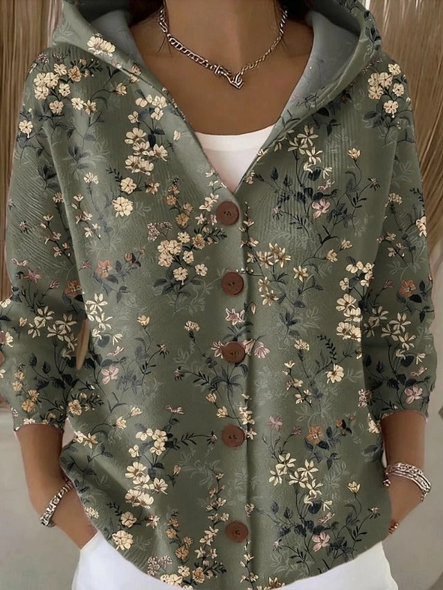 Harper™ – Soft Printed Hooded Cardigan