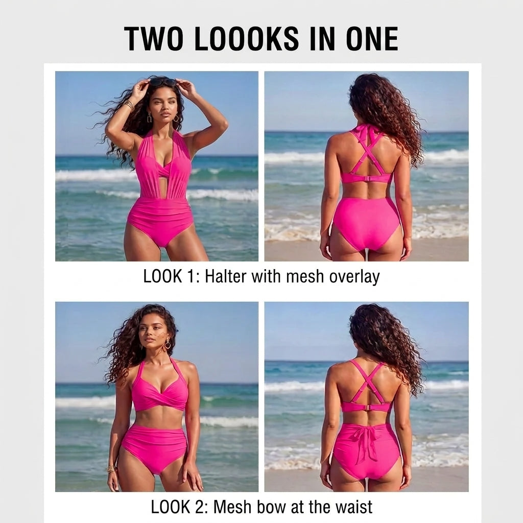 Sabine™ – 2-in-1 High-Waisted Tummy Control Bikini