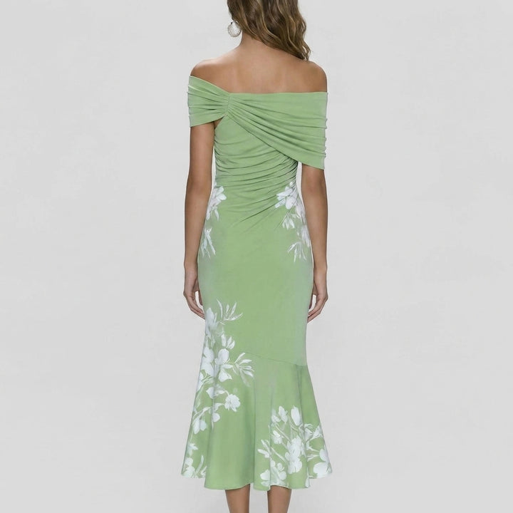 Isabrunel™ – Elegant Off-Shoulder Midi Dress