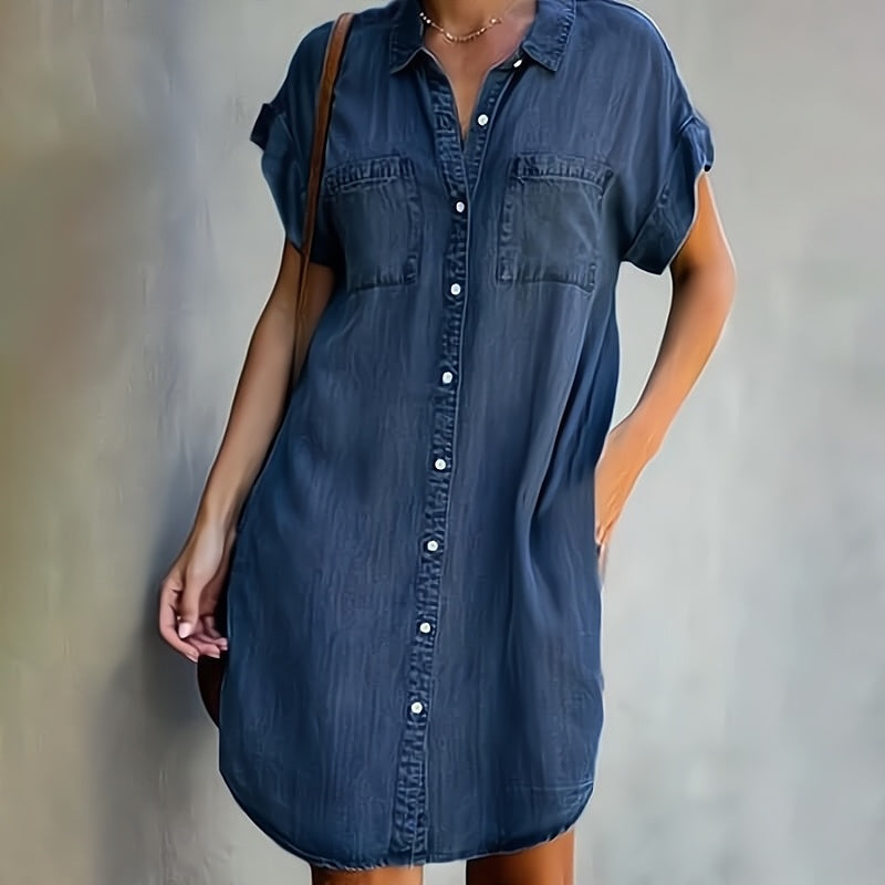 Helen™ | Classic Button-Up Shirt Dress