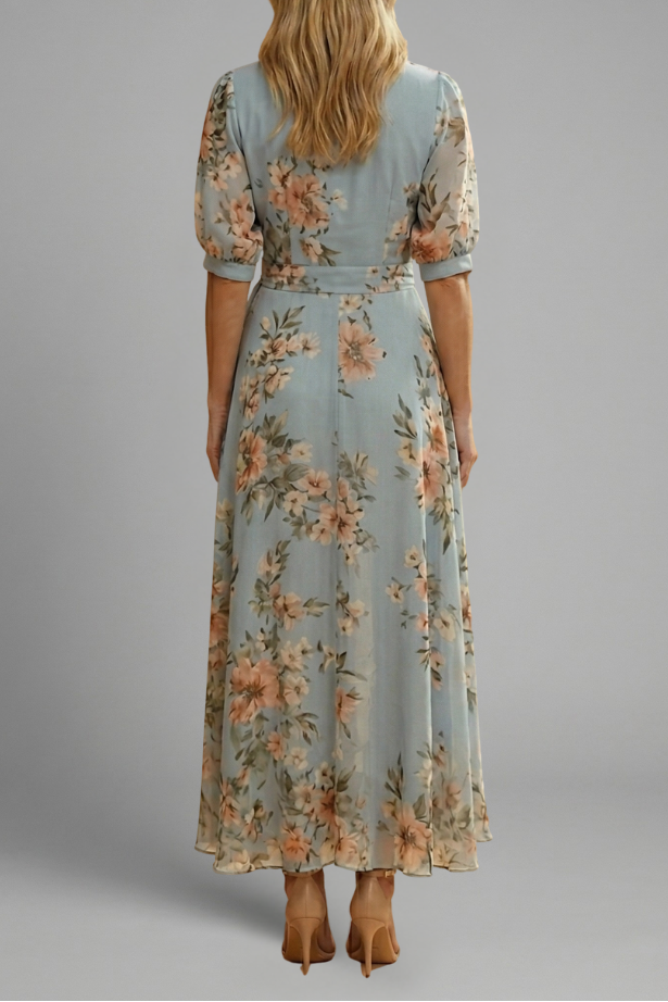 Eliana™ – Floral Wrap Midi Dress