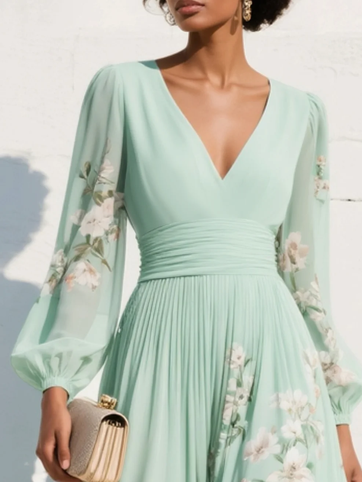 Luméa™ – Floral Chiffon Midi Dress
