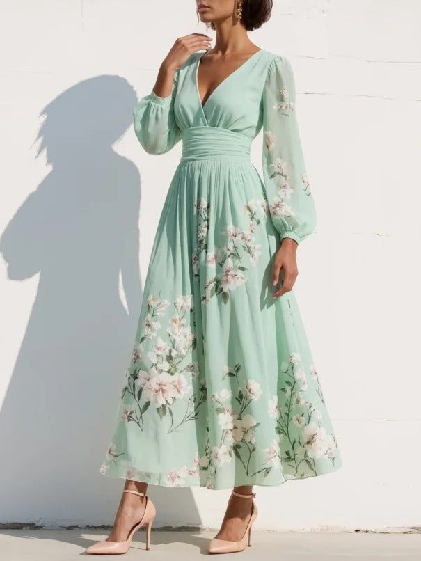 Luméa™ – Floral Chiffon Midi Dress