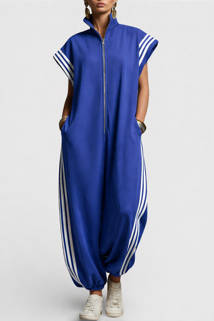 Valentina™ – Sporty Chic Zip Jumpsuit