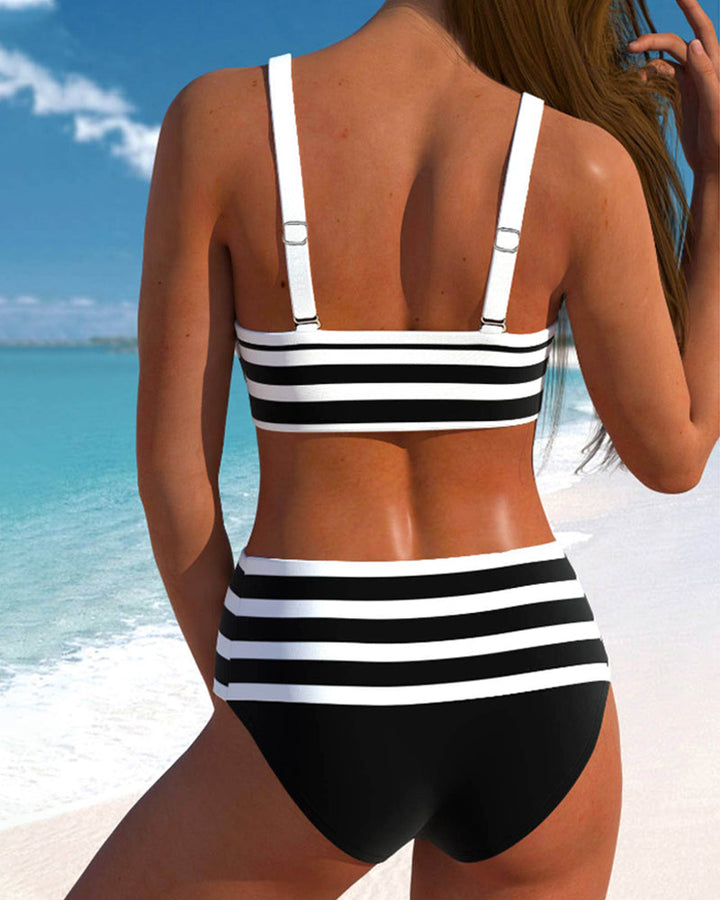 Martina™ | Striped High-Waisted Bikini