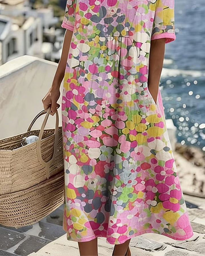 Elara™ – Effortless Printed Summer Dress