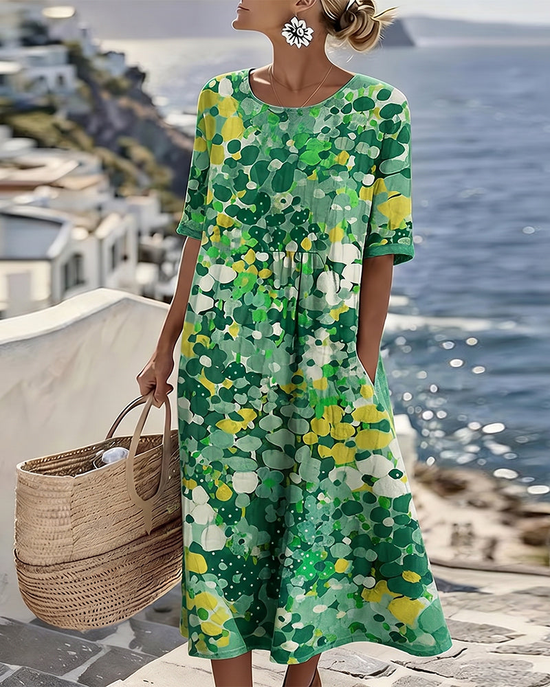 Elara™ – Effortless Printed Summer Dress