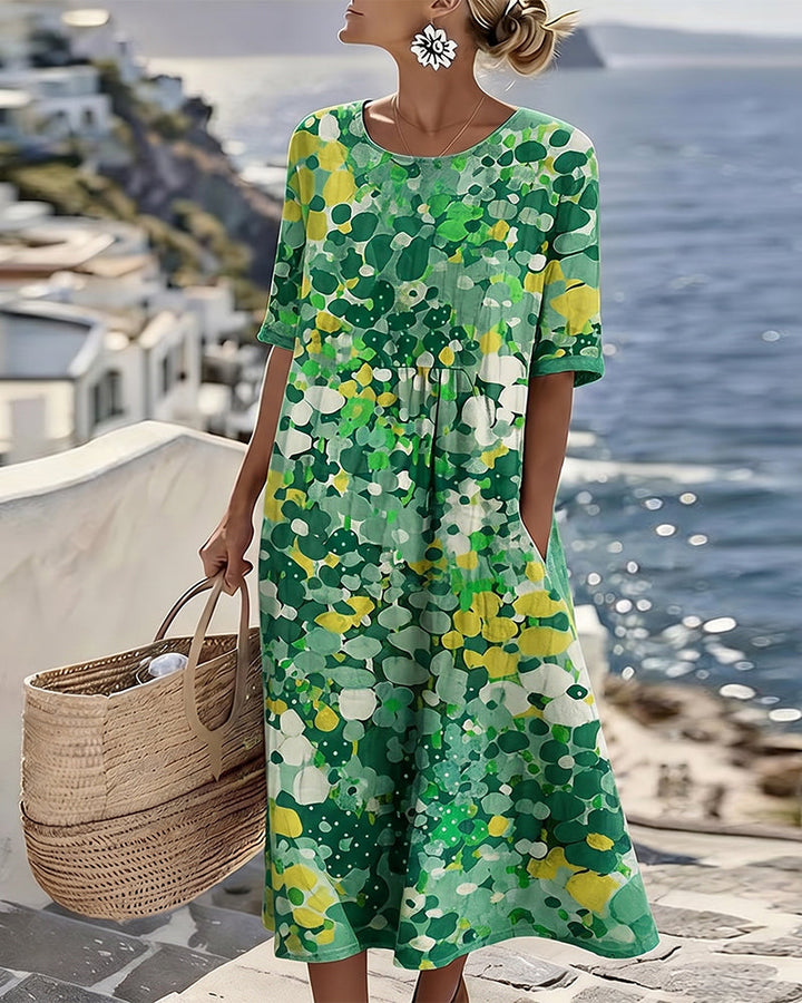 Elara™ – Effortless Printed Summer Dress