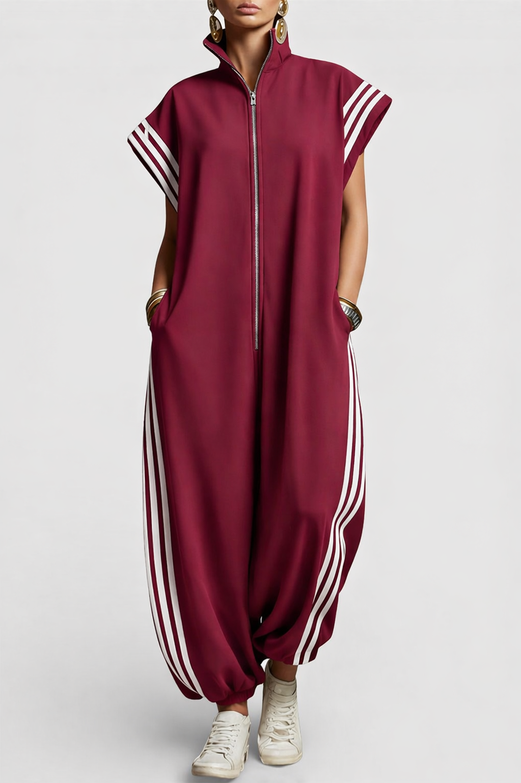 Valentina™ – Sporty Chic Zip Jumpsuit