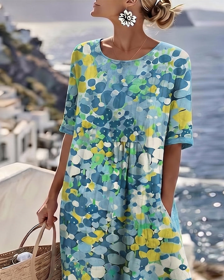 Elara™ – Effortless Printed Summer Dress