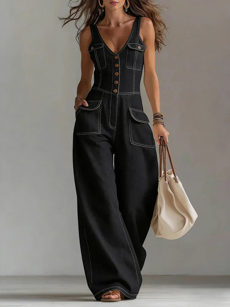 Sophie™ | Relaxed Fit Denim Jumpsuit