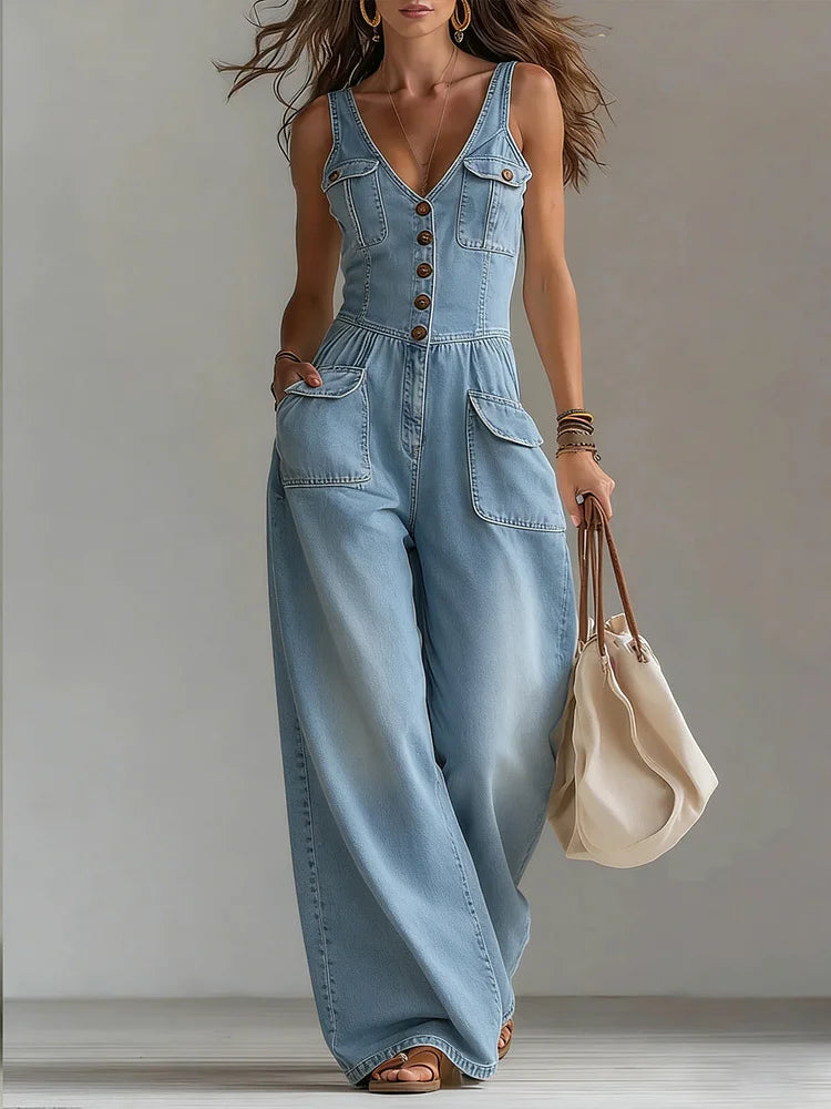 Sophie™ | Relaxed Fit Denim Jumpsuit